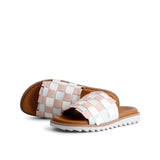NYXA LEATHER SANDAL ROSE WHITE