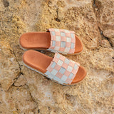 NYXA LEATHER SANDAL ROSE WHITE