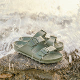 POOL TWO BUCKLE SANDAL DARKOLIVE