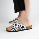 LILO DOTS SANDAL BLACK WHITE