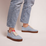 SASHA SUEDE SNEAKER LT BLUE