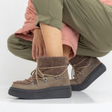 SVEA FURRY WINTER BOOTIE OLIVE