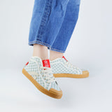 TAYLOR RECYCLED CHECK SNEAKER SEAGREEN