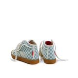 TAYLOR RECYCLED CHECK SNEAKER SEAGREEN