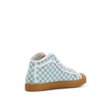 TAYLOR RECYCLED CHECK SNEAKER SEAGREEN