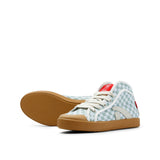 TAYLOR RECYCLED CHECK SNEAKER SEAGREEN