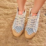 TAYLOR RECYCLED CHECK SNEAKER SEAGREEN