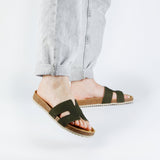 WILLOW NUBUK SANDAL OLIVE