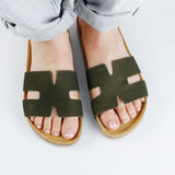 WILLOW NUBUK SANDAL OLIVE