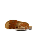 WILLOW NUBUK SANDAL ANIMAL-WHISKY