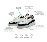 LEVEL APPLE SNEAKER BLACK WHITE