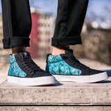 VEGANER MID-CUT SNEAKER gsx/DECKFARBEN PRINT #1 (blue)