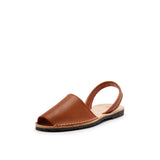 MENORQUINA LEATHER SANDAL COGNAC