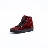 SALLY VELVET HIGH TOP SNEAKER BERRY