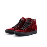 SALLY VELVET HIGH TOP SNEAKER BERRY