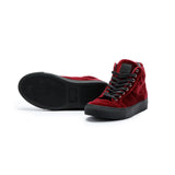 SALLY VELVET HIGH TOP SNEAKER BERRY
