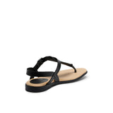 FLORA LEATHER SANDAL BLACK