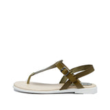 FLORA LEATHER SANDAL OLIVE