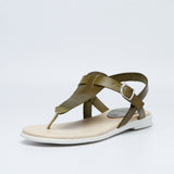FLORA LEATHER SANDAL OLIVE