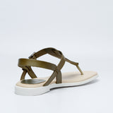 FLORA LEATHER SANDAL OLIVE