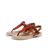 FLORA LEATHER SANDAL SAND LIPSTICK