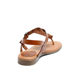 FLORA LEATHER SANDAL SNAKE WHISKY