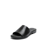 KAJA LEATHER SANDAL SNAKE BLACK
