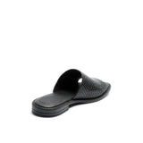 KAJA LEATHER SANDAL SNAKE BLACK