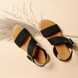 REBA LEATHER SANDAL BLACK