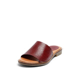 KAJA LEATHER SANDAL SNAKE BORDO