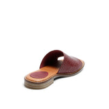 KAJA LEATHER SANDAL SNAKE BORDO