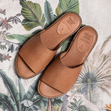 KAJA LEATHER SANDAL SNAKE SAND