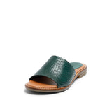 KAJA LEATHER SANDAL SNAKE SEAGREEN