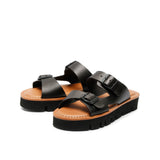 SUE LEATHER SANDAL BLACK