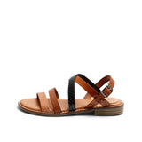 KIKI LEATHER SANDAL WHISKY-MULTI