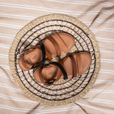 KIKI LEATHER SANDAL WHISKY-MULTI