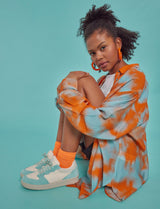 SAMMY LEATHER SNEAKER AQUA
