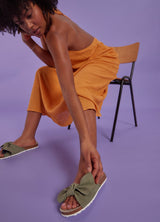 SANA RECYCLED SANDAL SEAGREEN