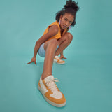 SAMMY LEATHER SNEAKER ORANGE
