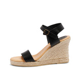 ANNA YUTE WEDGE SANDAL NEGRO