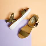 EDEN LEATHER SANDAL OLIVE