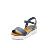 EDEN LEATHER SANDAL SNAKE BLUE