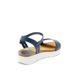 EDEN LEATHER SANDAL SNAKE BLUE