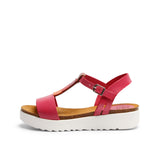 EMILIA LEATHER SANDAL FUCHSIA