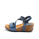 JILL LEATHER SANDAL NAVY