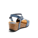 JILL LEATHER SANDAL NAVY