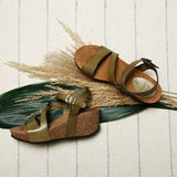 JILL LEATHER SANDAL OLIVE