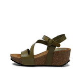 JILL LEATHER SANDAL OLIVE
