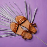 KEA LEATHER SANDAL WHISKY