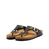 MANA LEATHER SANDAL BLACK